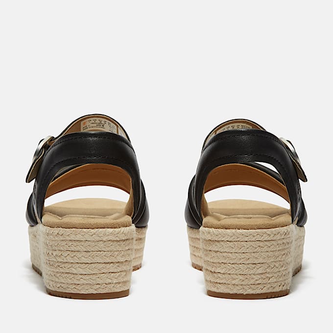 Sandalo con Cinturino Posteriore Santorini Sun da Donna in colore nero