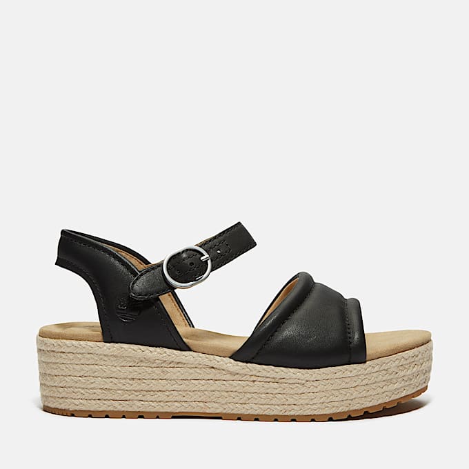 Sandalo con Cinturino Posteriore Santorini Sun da Donna in colore nero - 1