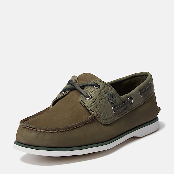 Classic Boat Shoe for Men in Dark Green