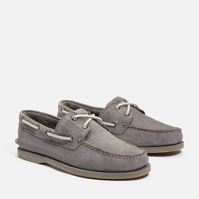 Klassischer Bootsschuh für Herren in Grau