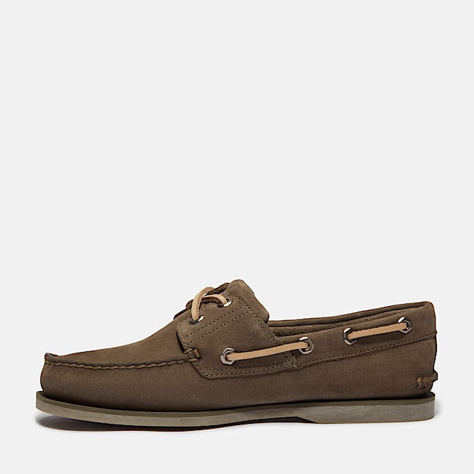 Klassischer Bootsschuh für Herren in Grün