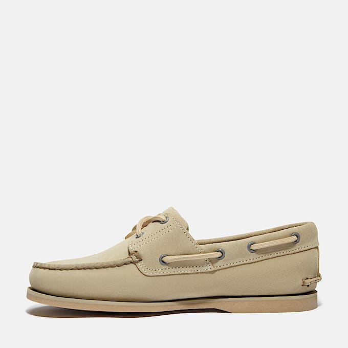 Chaussure bateau classique pour homme en vert clair