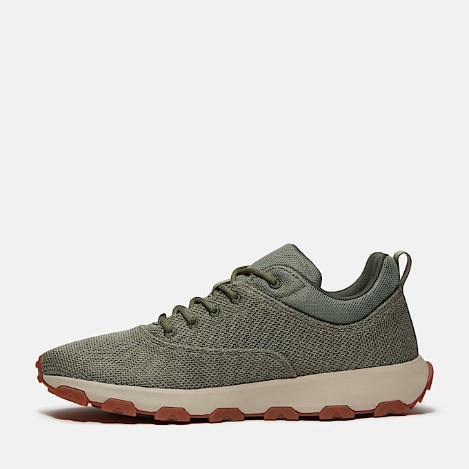 Winsor Park Low Lace-Up Trainer for Men in Dark Green