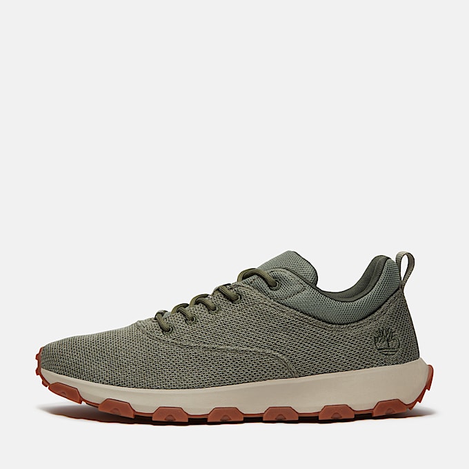 Winsor Park Low Lace-Up Trainer for Men in Dark Green