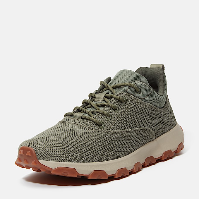 Winsor Park Low Lace-Up Trainer for Men in Dark Green