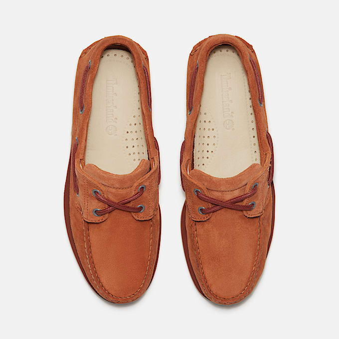 Chaussure bateau classique pour homme en orange