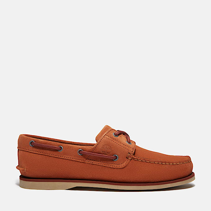 Klassischer Bootsschuh für Herren in Orange - 1
