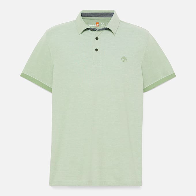 Baboosic Brook Oxford Short-Sleeve Polo for Men in Green