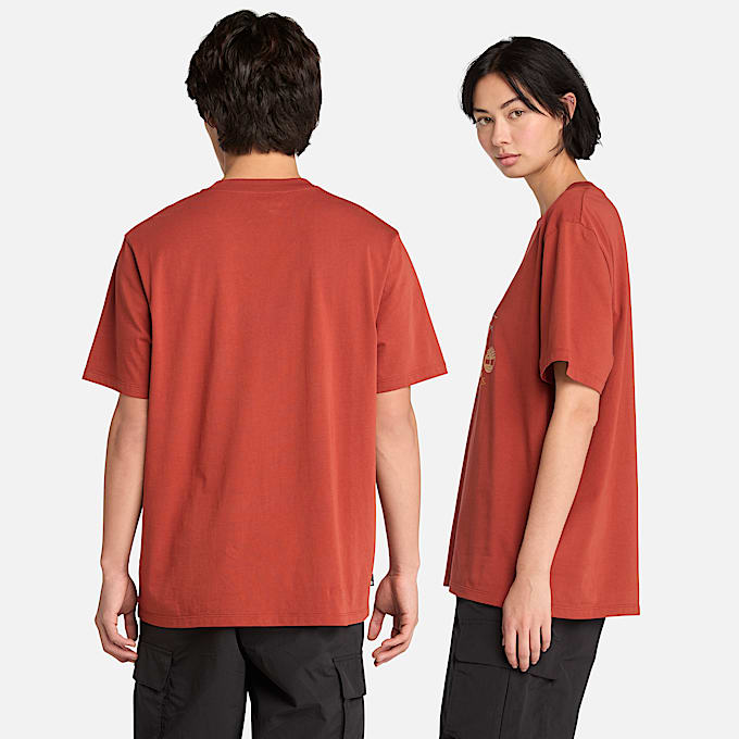 All Gender Front Boot Graphic T-Shirt in Red