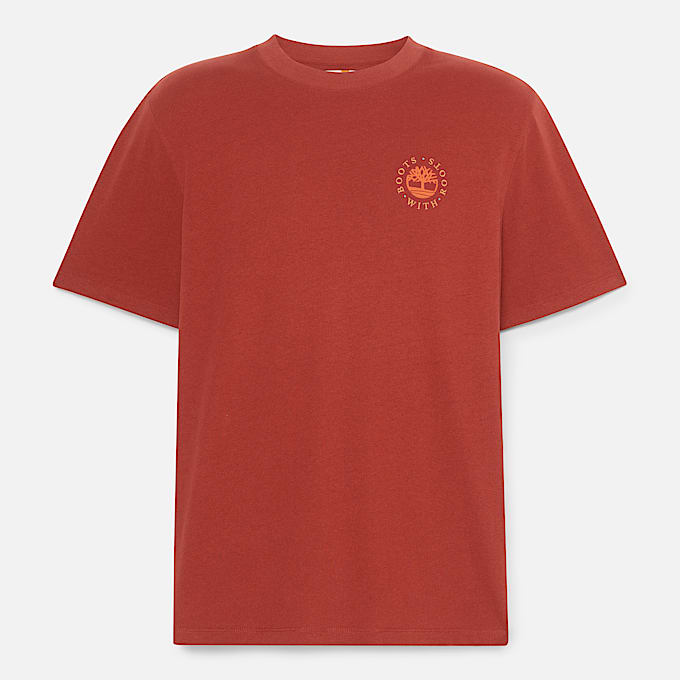 All Gender T-shirt com Gráfico nas Costas Boot Lab com Lavagem em Vermelho