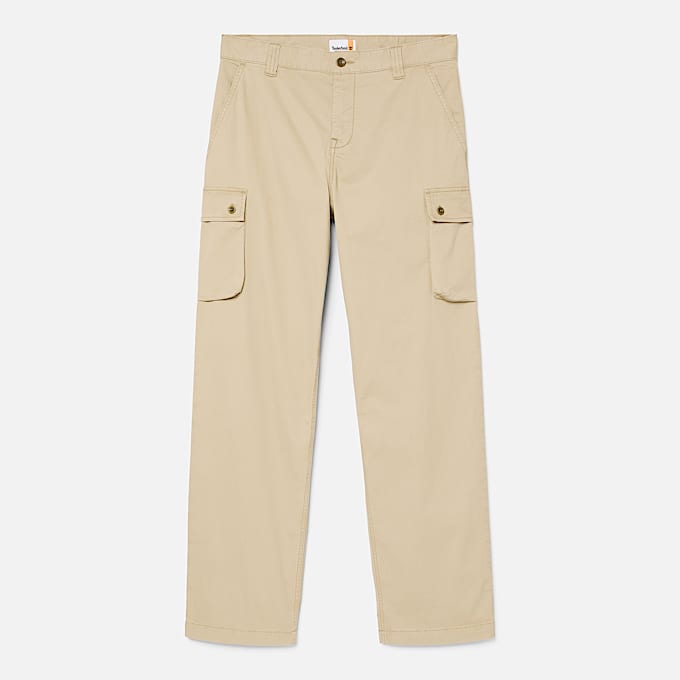Brookline Twill Cargo Trousers for Men in Beige