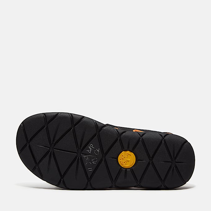 Perkins Row Backstrap Sandal for Toddler in Black/Yellow