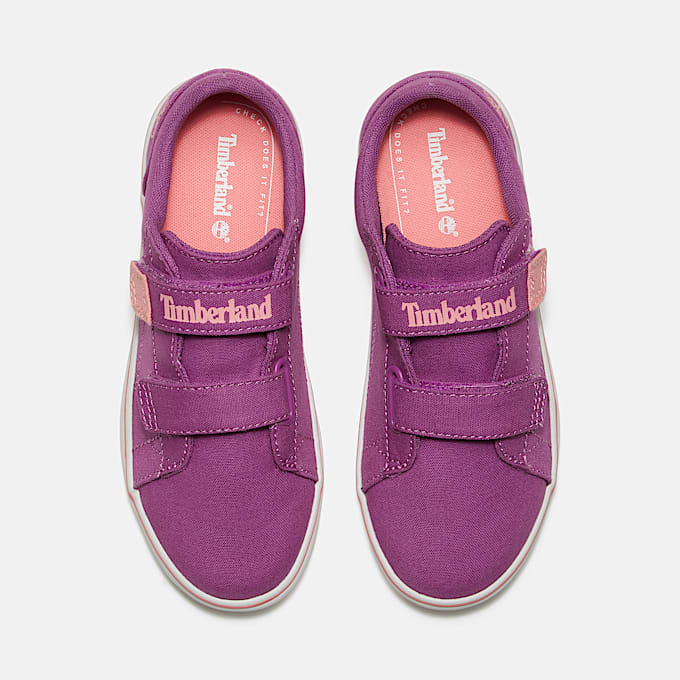 Zapatillas de caña baja con cierre de velcro Stone Jump para niño (de 20 a 30) en morado