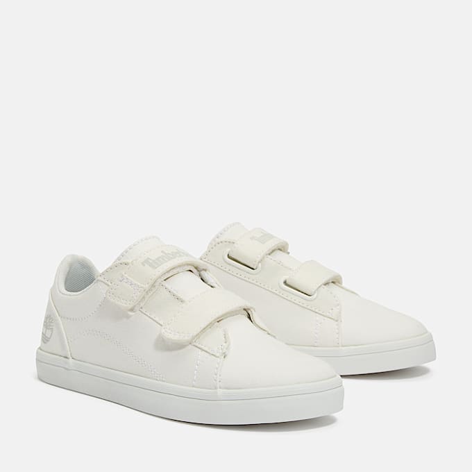 Sneaker Bassa con Velcro Stone Jump da Bambino (dal 20 al 30) in bianco