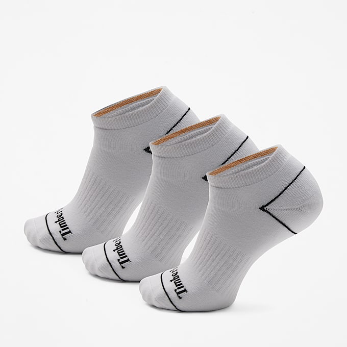 3er-Pack gepolsterte, unsichtbare Bowden Socken in Weiß - 1
