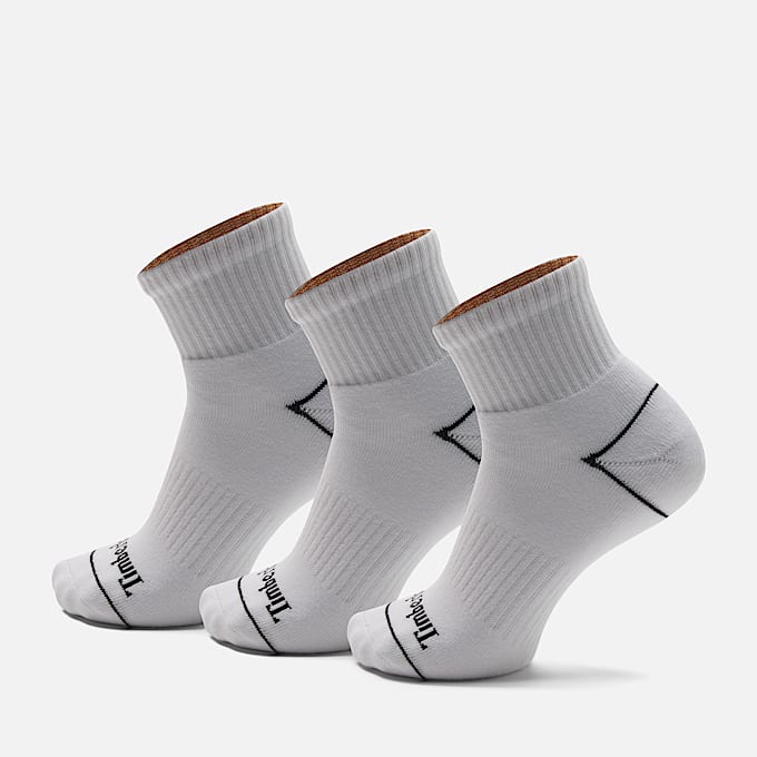3-Pack Bowden Enkelsokken met volledige demping in wit - 1