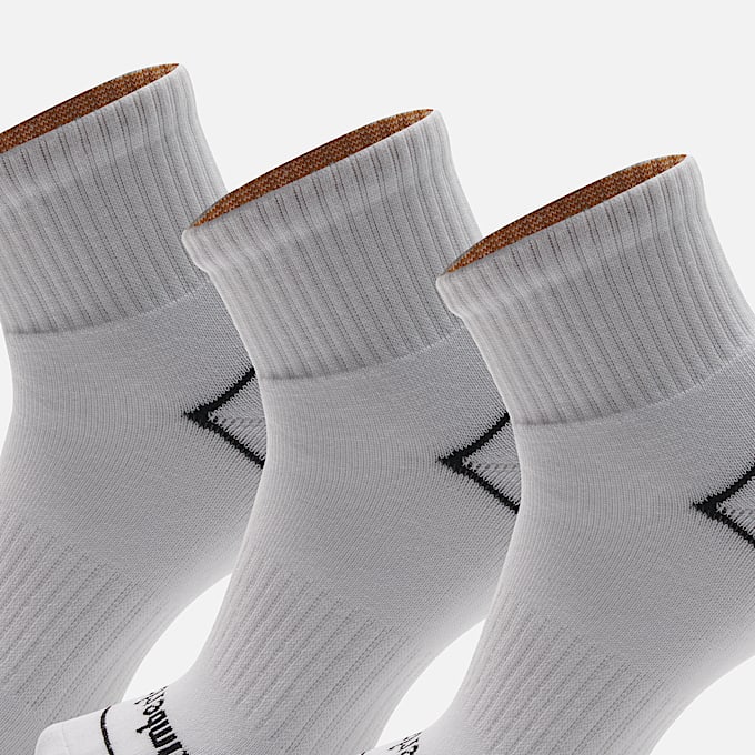 Lot de 3 paires de chaussettes basses Bowden entièrement rembourrées en blanc