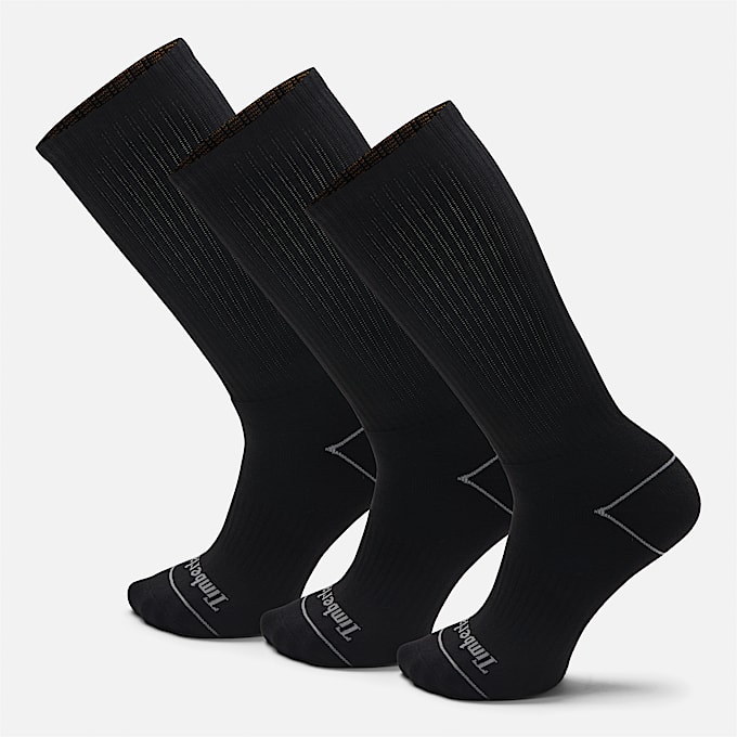 3 Pack Bowden Full-cushioning Crew Socks in Black - 1