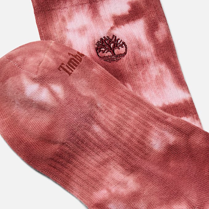 Sun-bleached Crew Socks in Red