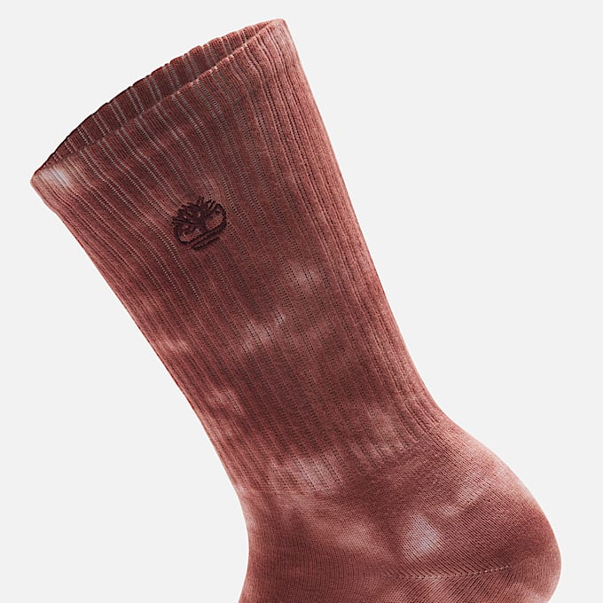 Sun-bleached Crew Socks in Red