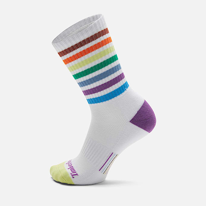 Low Crew Socken mit Streifendesign in Weiß - 1