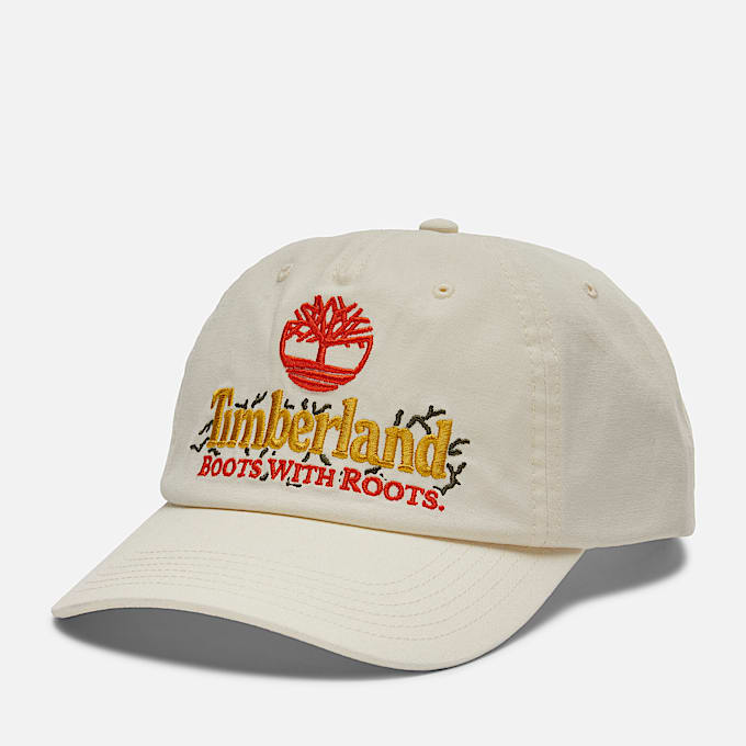 Baseballcap mit „Boots with Roots“-Aufschrift in Weiß - 1
