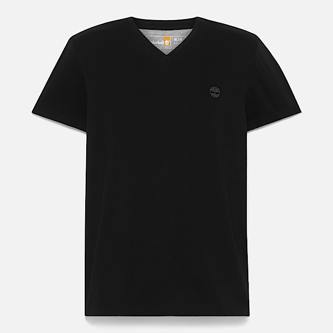 T-shirt à manches courtes et col V Dunstan River pour homme en noir