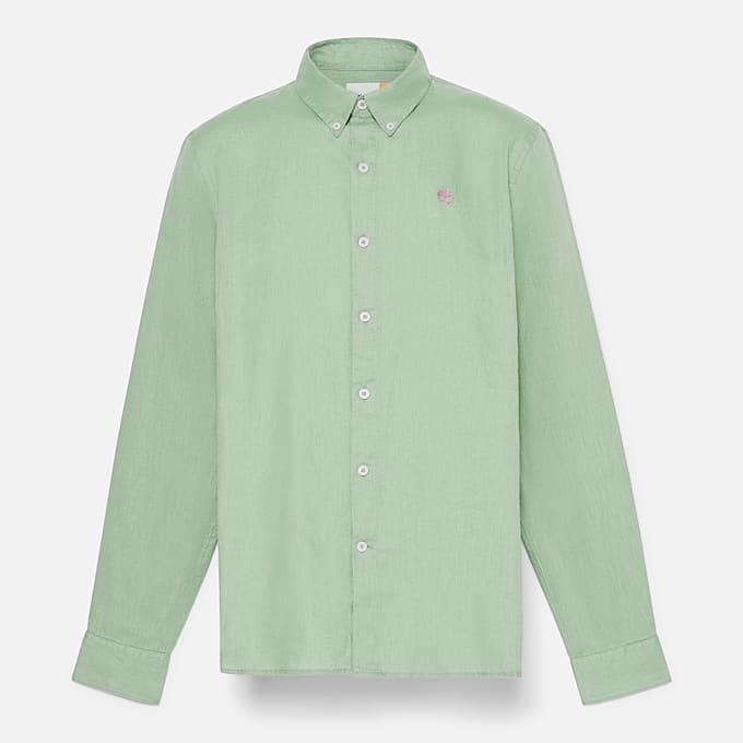 Mill Brook Linen Shirt for Men in Green