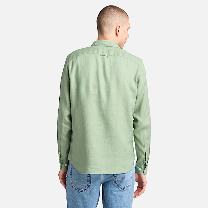Mill Brook Linen Shirt for Men in Green