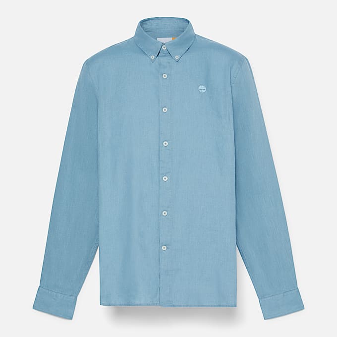 Mill Brook Linen Shirt for Men in Blue