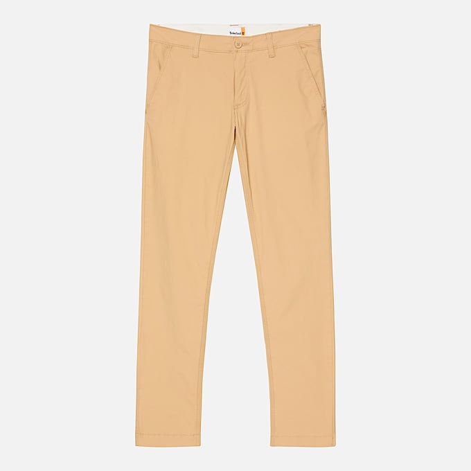 Pantalones chinos de popelina Claremont para hombre en amarillo