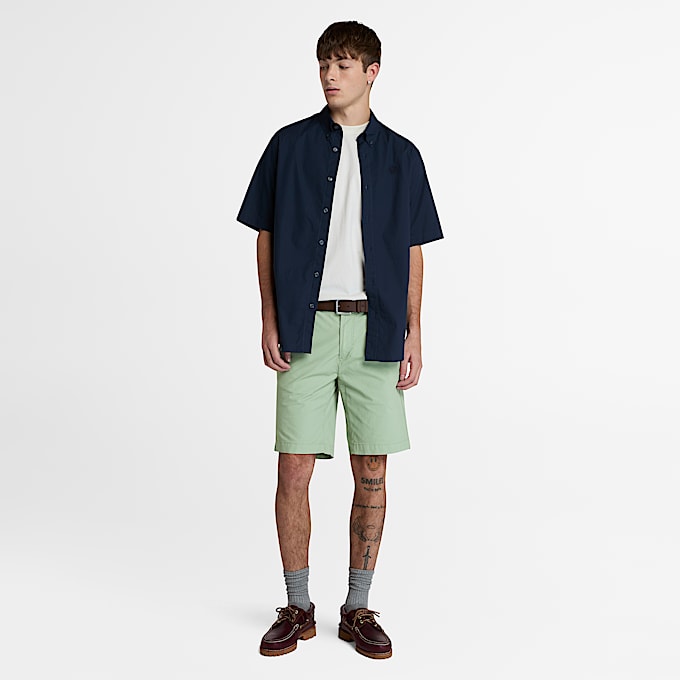 Claremont Chinoshorts aus Popeline für Herren in Grün