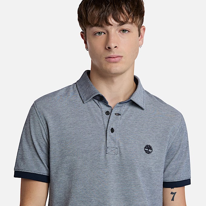 Polo Oxford a Maniche Corte Baboosic Brook da Uomo in blu scuro