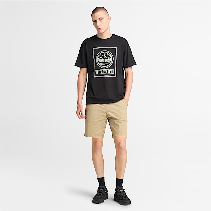 T-shirt à motif Seasonal Stack pour homme en noir