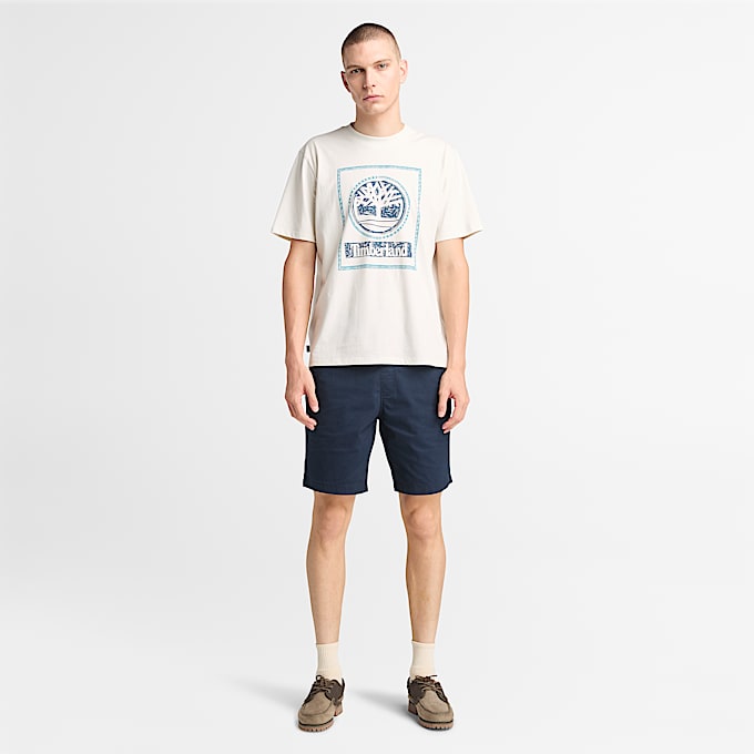 T-shirt Gráfica Seasonal Stack para Homem em branco