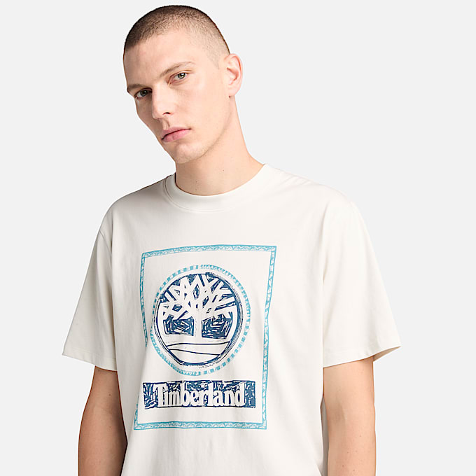 T-shirt Gráfica Seasonal Stack para Homem em branco