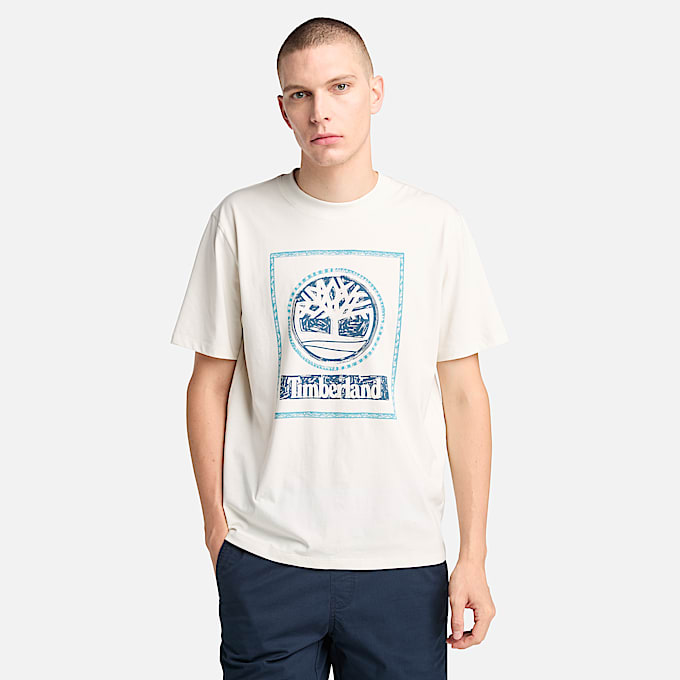 Seasonal Stack Graphic T-Shirt for Men in White - 1