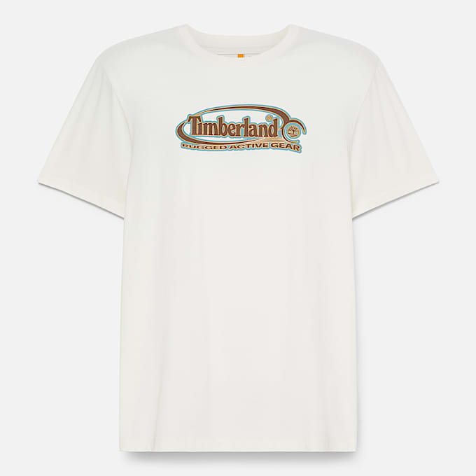 Big Oval Logo T-Shirt for Men in White