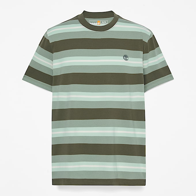 Striped T-Shirt for Men in Green