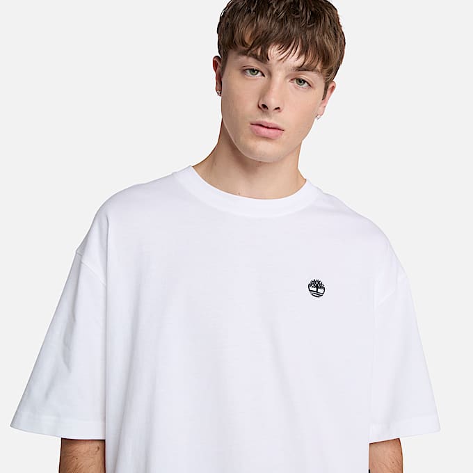 Dunstan River Kurzarm-T-Shirt für Herren in Weiß