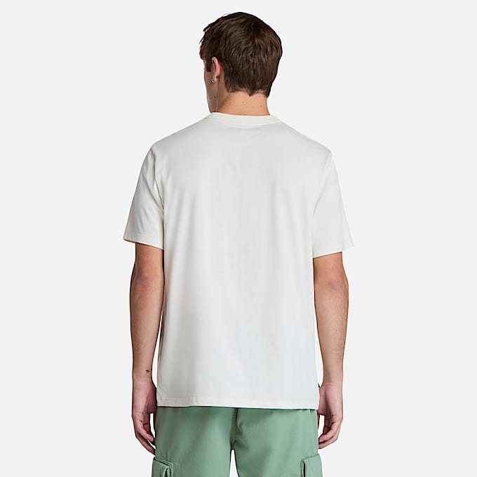 Grafisches TIMBS T-Shirt für Herren in Weiß