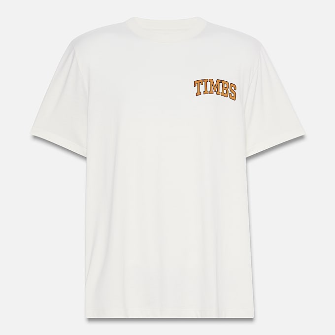 Grafisches TIMBS T-Shirt für Herren in Weiß