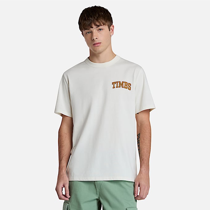 TIMBS Graphic T-Shirt for Men in White - 1