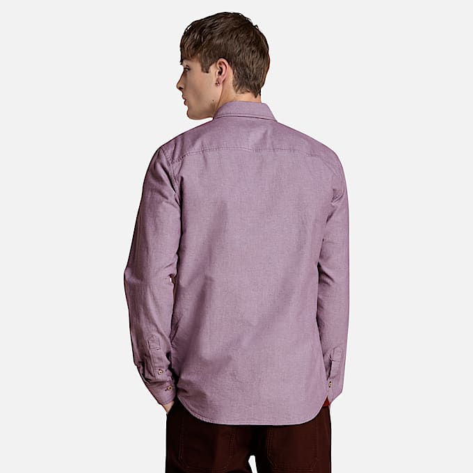 Camisa Oxford para hombre en morado