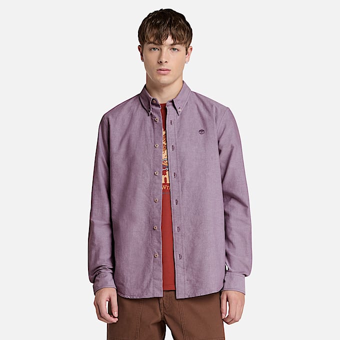 Oxford Shirt for Men in Purple - 1