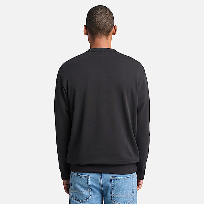 Camisola com Gola Redonda com Gráfico TIMBS para Homem em preto