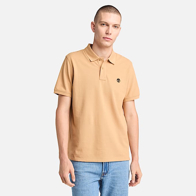 Polo en piqué Millers River pour homme en jaune - 1