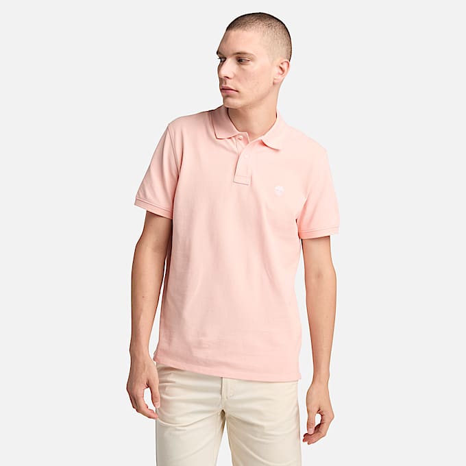 Polo in Piqué Millers River da Uomo in rosa chiaro - 1