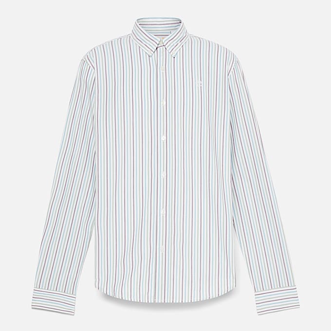 Striped Shirt for Men in White
