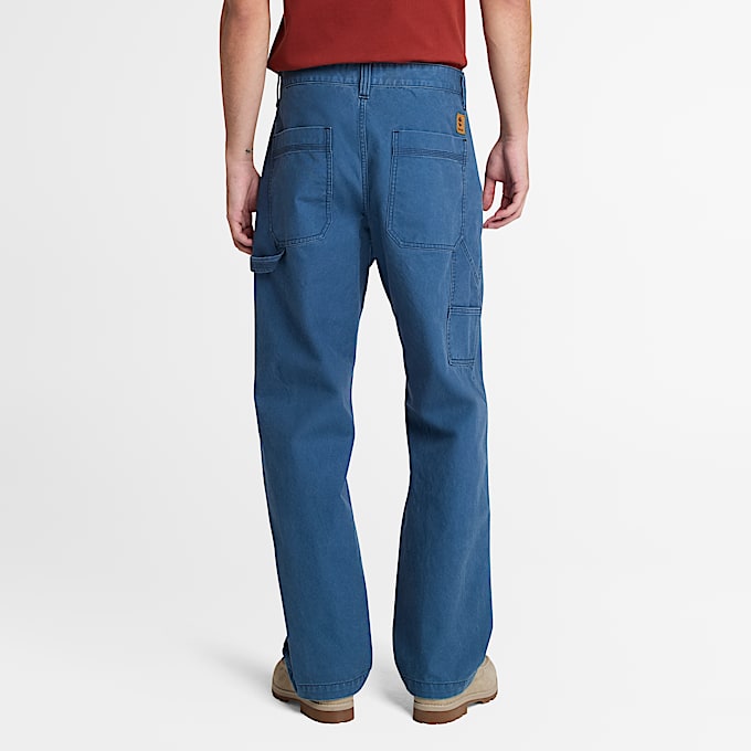 Rindge Carpenter-Hose aus gewaschenem Canvas für Herren in Dunkelblau